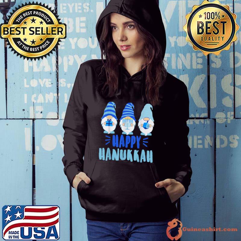 Tu Happy Hanukkah 2022 Gnome Menorah Dreidel Costume T-Shirt Hoodie