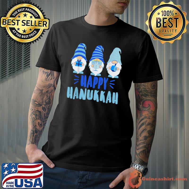 Tu Happy Hanukkah 2022 Gnome Menorah Dreidel Costume T-Shirt