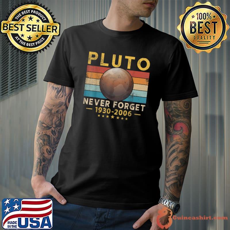 Vintage Never Forget 1930 2006 Stars Pluto Retro Style Space Science T-Shirt