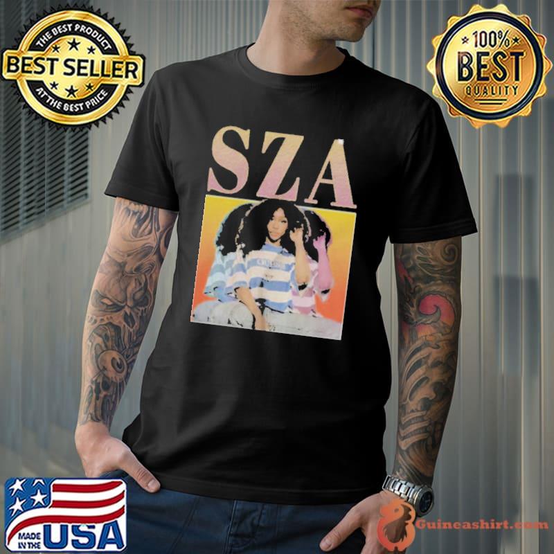 Vintage ruffled hair sza shirt