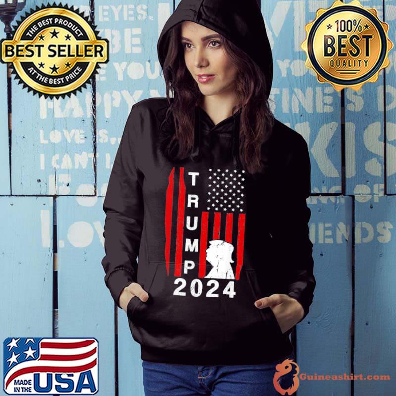 Vote Trump for president Trump 2024 America flag s Hoodie