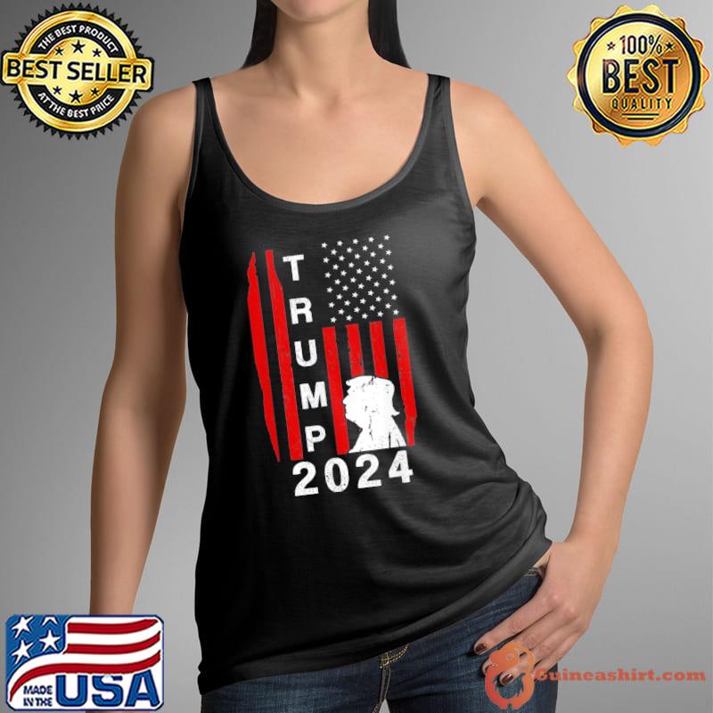 Vote Trump for president Trump 2024 America flag s Tank Top