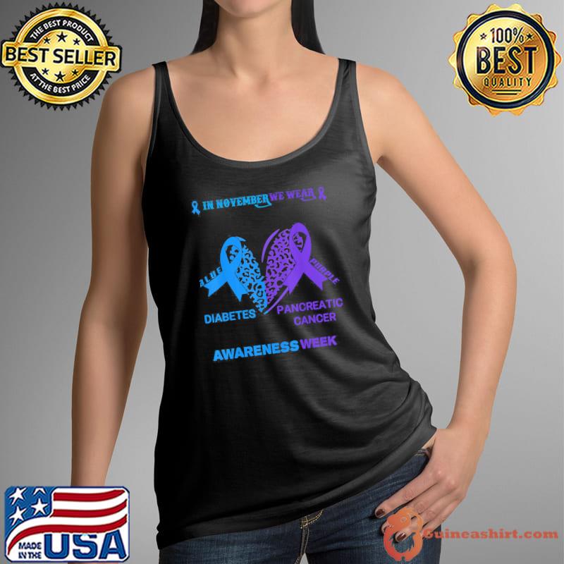 We wear blue purple for cancer and diabetes awareness week s Tank Top