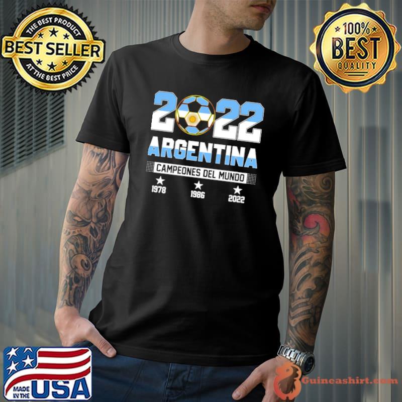 2022 Argentina campeones del mundo 2022 world cup Football classic shirt