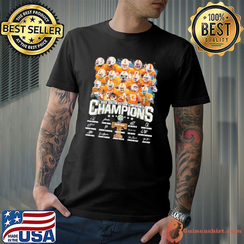 2022 southerstern conference champions Tennessee signatures shirt