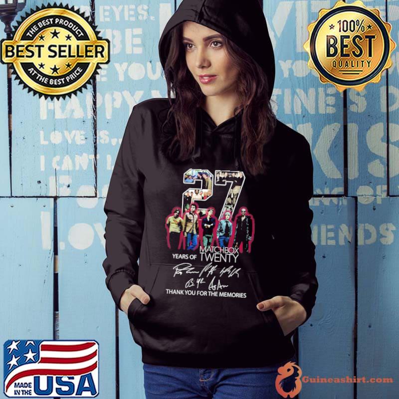 25 years of matchbox twenty thank you for the memories with signatures s Hoodie