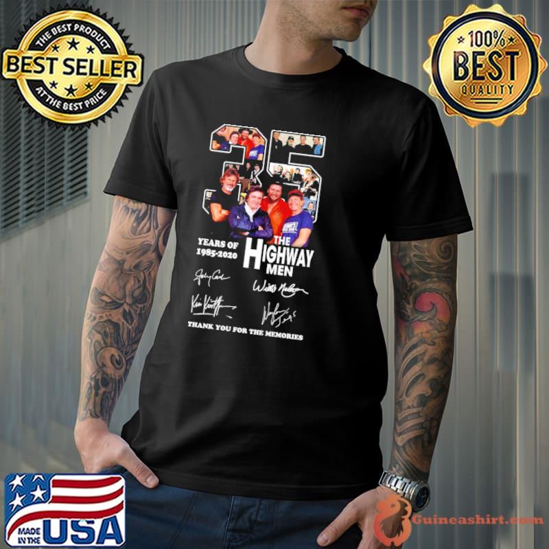 35 years anniversary the highwaymen band with signature shirt