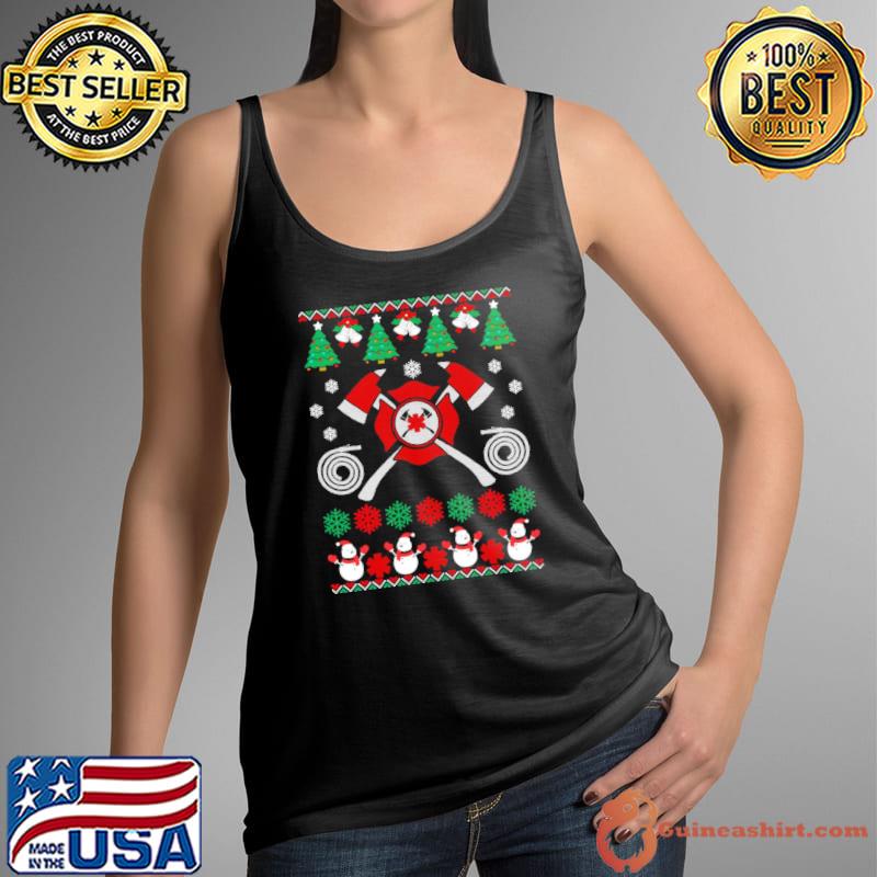 Amazing job merry firefighter ugly christmas classoc s Tank Top
