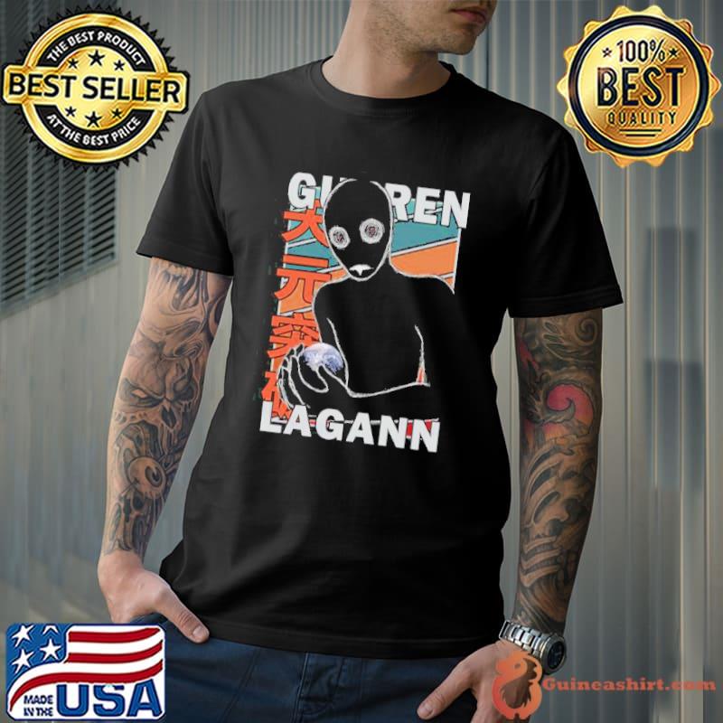 Men's Anti Spiral Tengen Toppa Gurren Lagann Manga Text T Shirt