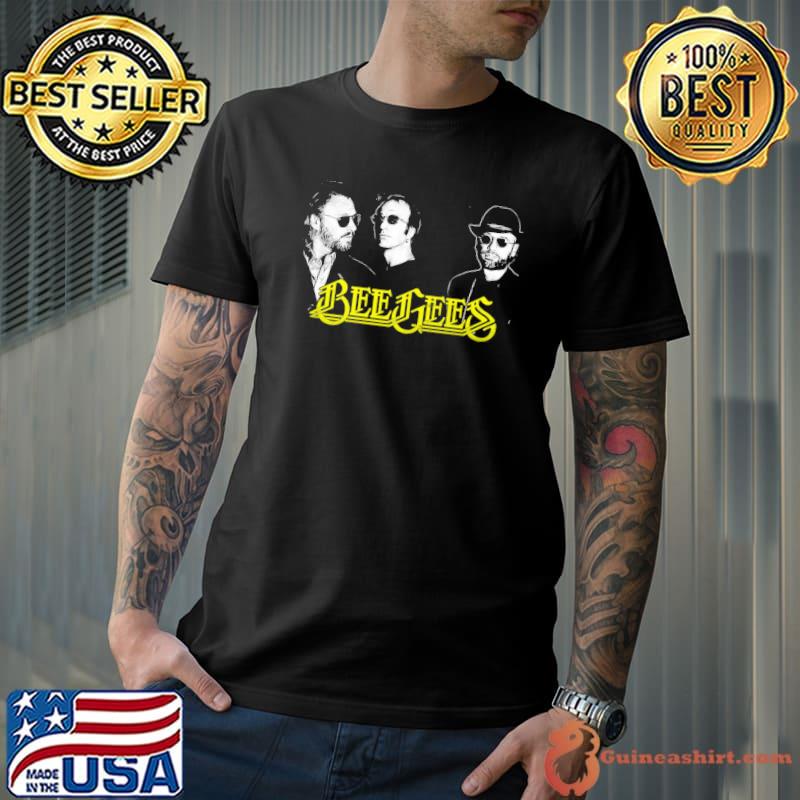 Artistic retro bee gees band shirt