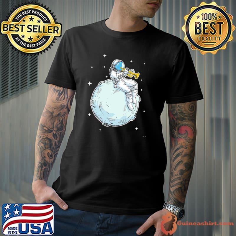 Astronaut spielt trompete musik classic shirt