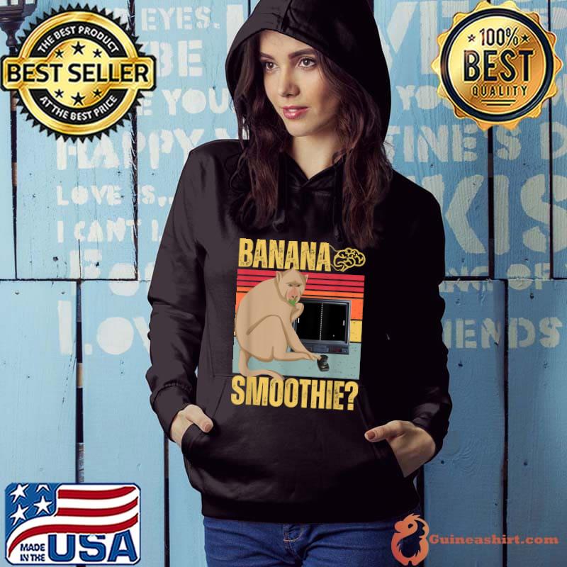 Banana Smoothie Ape Gamer Artificial Intelligence Vintage T-Shirt Hoodie