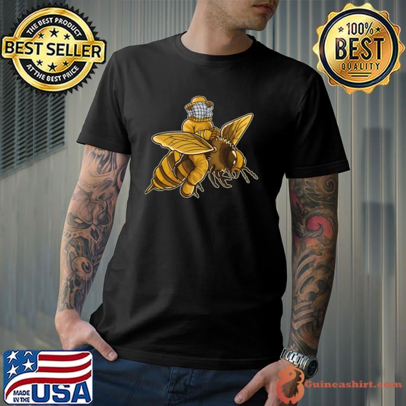 Beekeeper Riding A Honeybee Apiarist T-Shirt
