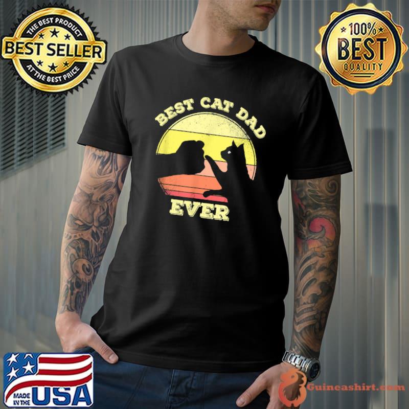 Best Cat Dad Ever Cute Cat Lover Father's Day Vintage T-Shirt