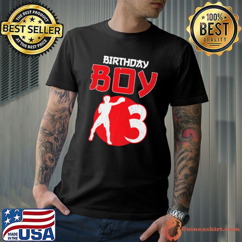 Boxing 3 Years Old Birthday Martial Arts Boys T-Shirt