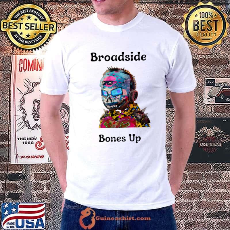Broadside Bones Up Dark Letters Watercolor Scary T-Shirt