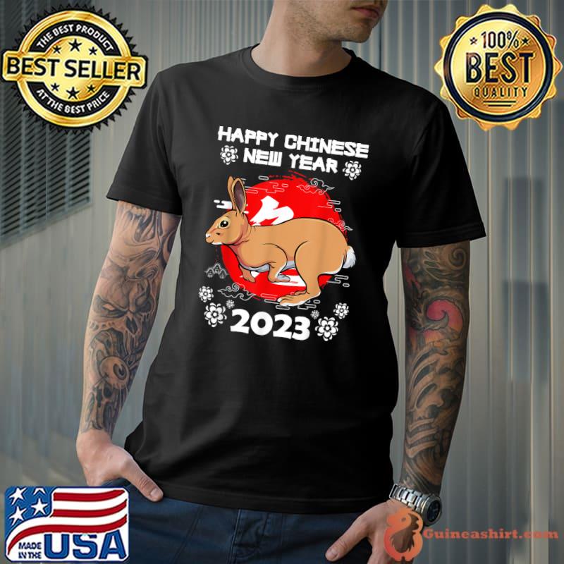 Celebrating Happy Chinese New Year 2023 Apparel Flowers Blood Moon T-Shirt