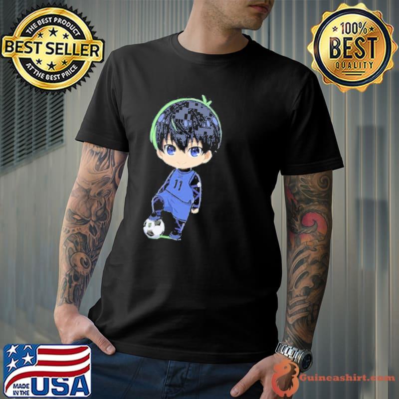 ChibI isagI and the ball blue lock shirt