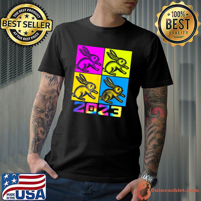 Chinese New Year 2023 Year Of The Rabbit Mandarin Year 2023 Tye Die Colors T-Shirt