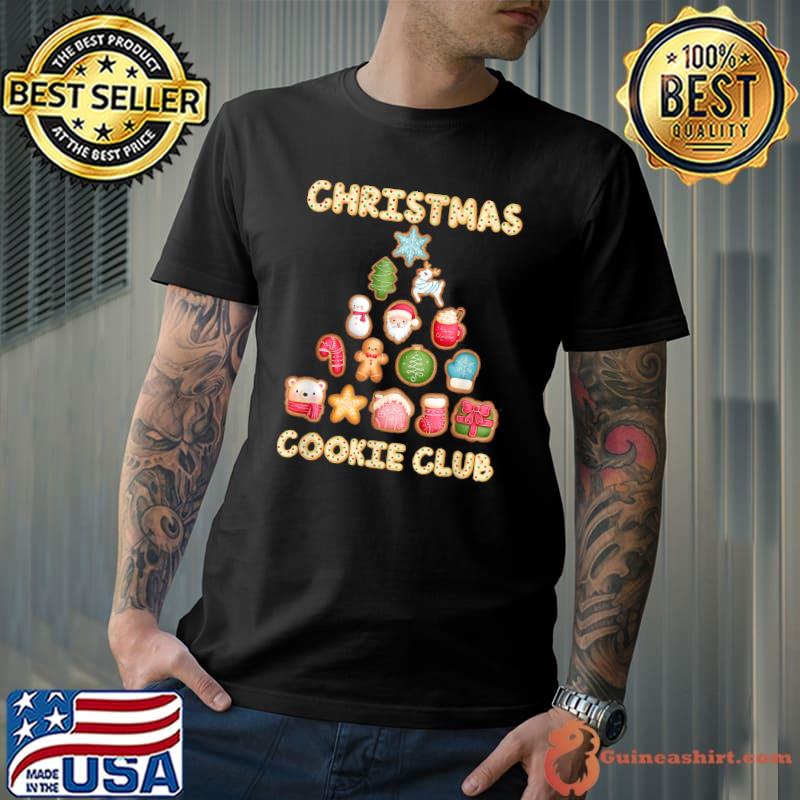 Christmas Cookie Club Family Baking Team Holiday Tree Xmas Baker T-Shirt