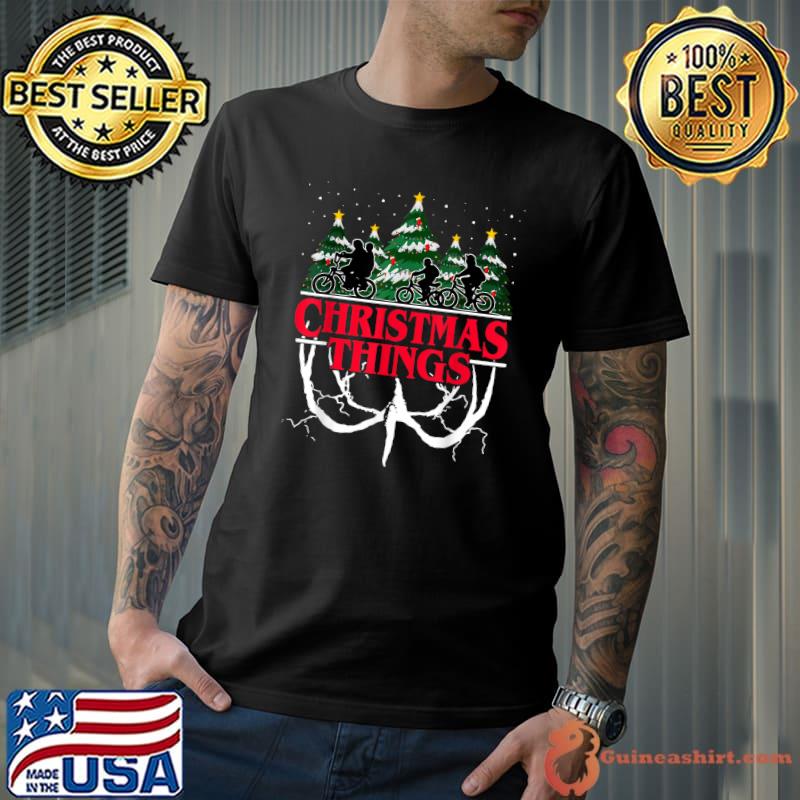 Christmas Things Human Bicycle Xmas TRee T-Shirt