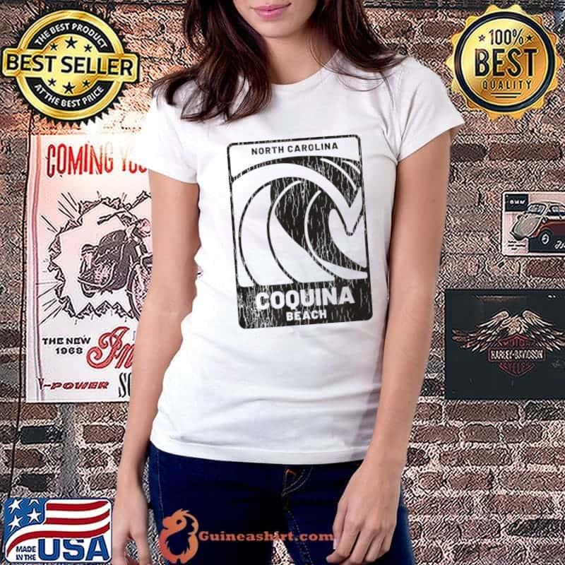 Coquina Beach North Carolina Summertime Vacationing Wavebox T-Shirt Ladiestee