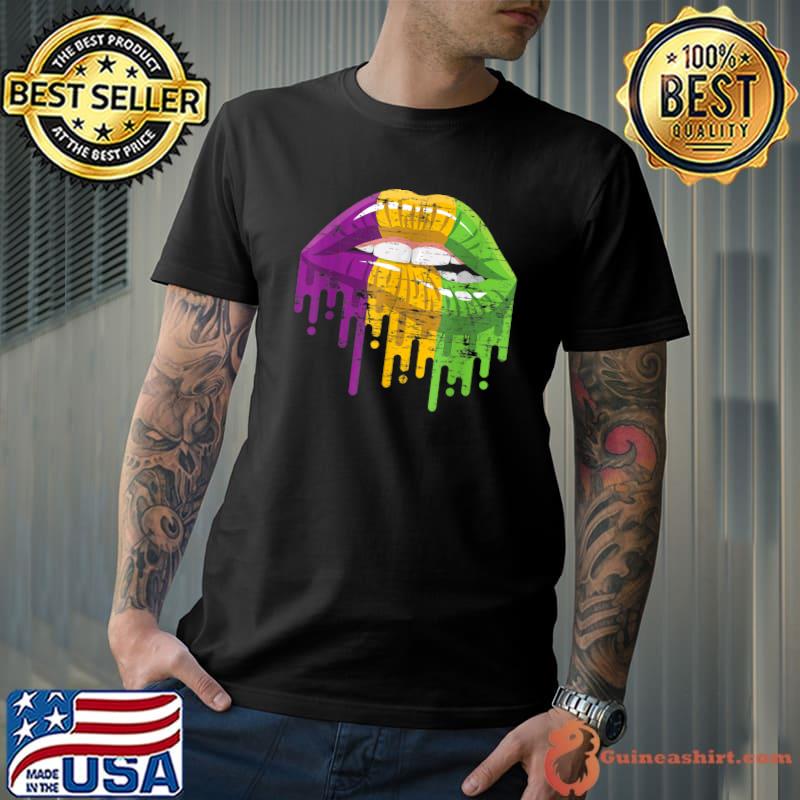 Costume Party Carnival Parade Gifts Lips Mardi Gras T-Shirt