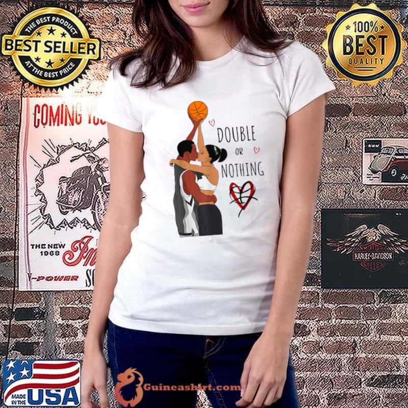 Couple Black Basketball Movies I Love You Card History Month Heart T-Shirt
