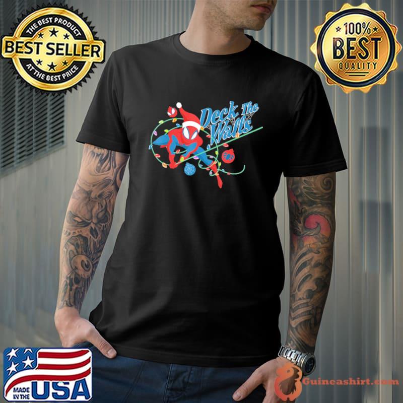 Deck the walls holidays spider man design classic shirt