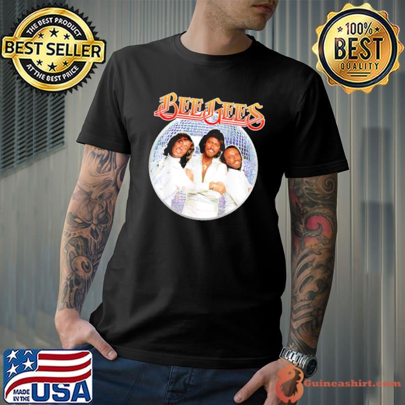 Disco ball bee gees group shirt