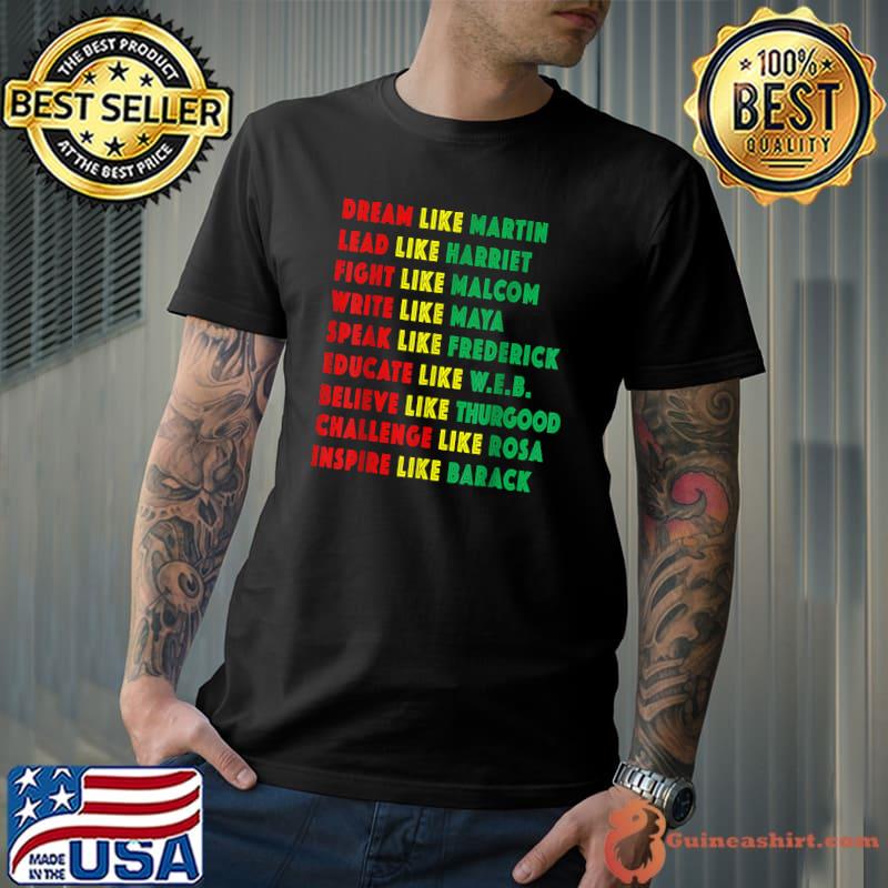 Black History Month Shirt Black Pride Leaders Black Power T-Shirt Black History Month Shirt Black Pride Leaders Black Power T-Shirt