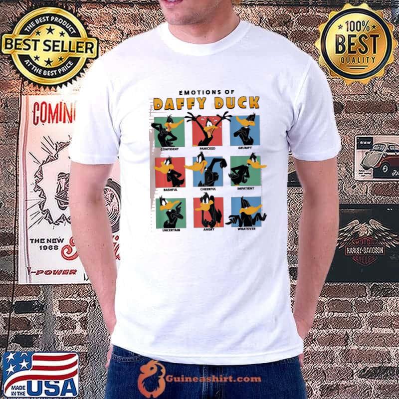 Emotions of daffy duck funny cartoon disney shirt