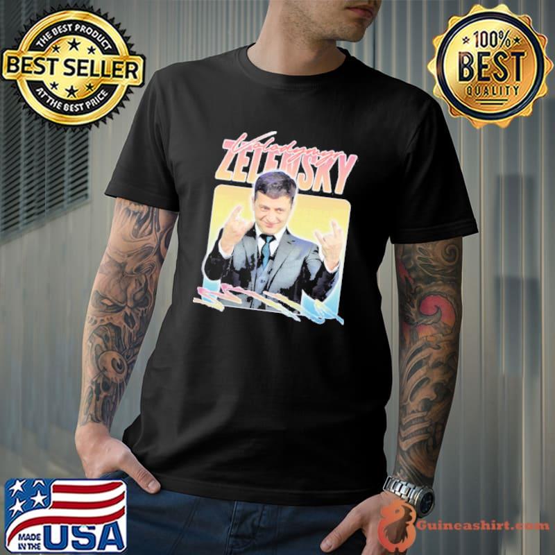 Funny retro graphic of ukrainian president volodymyr zelensky classic shirt