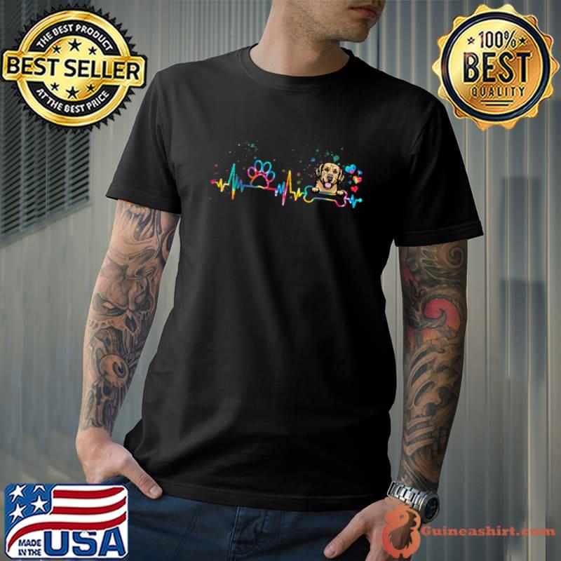 Golden Retriever Heartbeat Tie Dye Dog Lovers T-Shirt