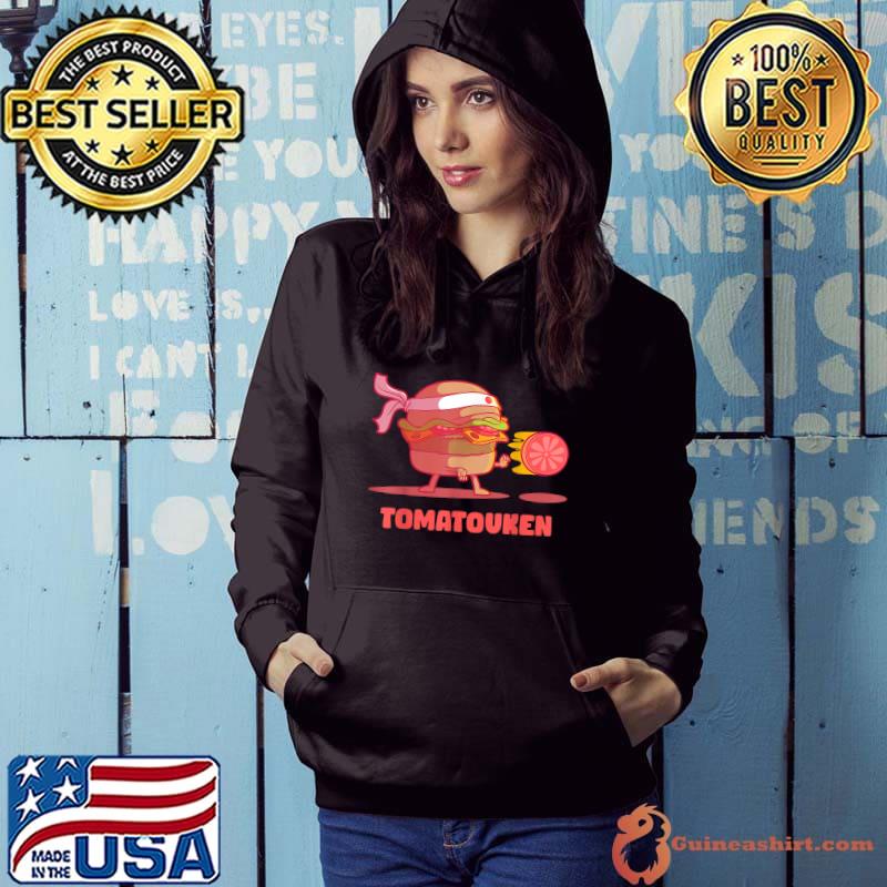 Hadouken Burger Street Fight Tomato In Fast Food Video Game T-Shirt Hoodie