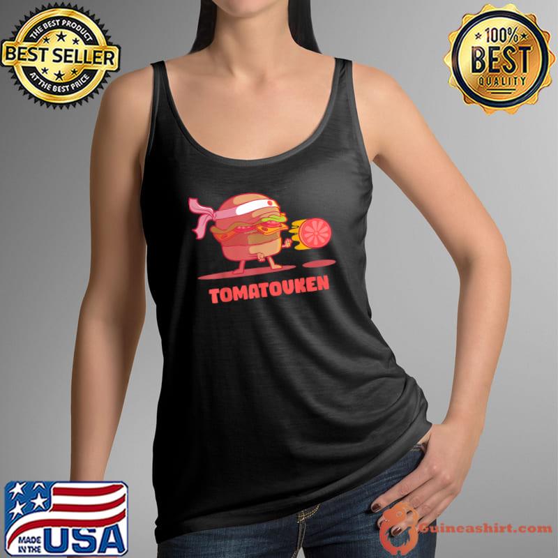 Hadouken Burger Street Fight Tomato In Fast Food Video Game T-Shirt Tank Top