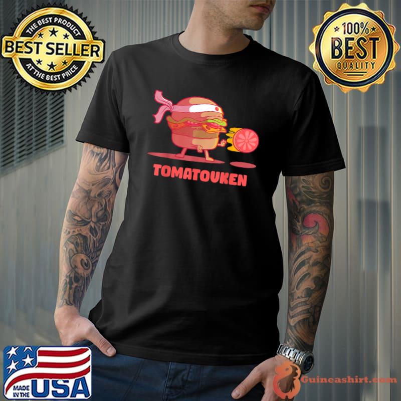 Hadouken Burger Street Fight Tomato In Fast Food Video Game T-Shirt