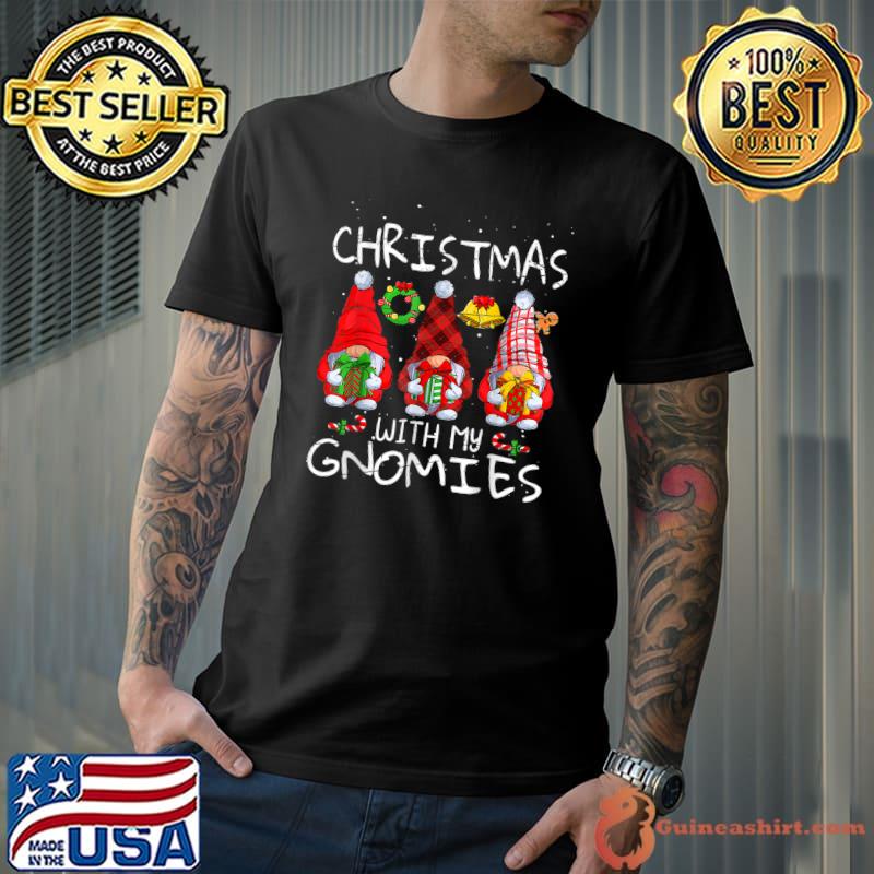 Hanging With My Gnomies Gnomes Hug Gifts Christmas Family Pajamas T-Shirt
