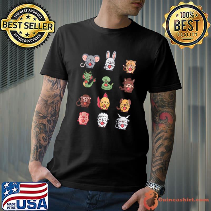 Happy Chinese New Year 2023 Year Of The Rabbit Zodiac Lunar Animals T-Shirt
