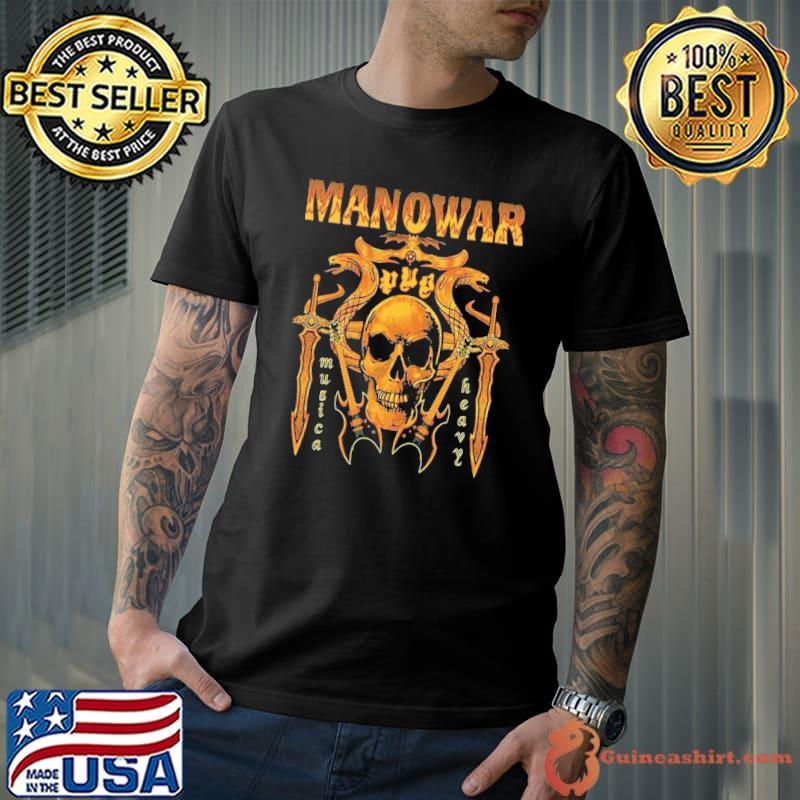 Heavy music manowar skull shirt