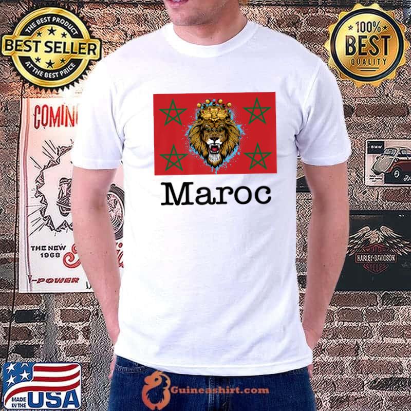 I Love Maroc Cool Morocco Lions Illustration Graphic Design T-Shirt