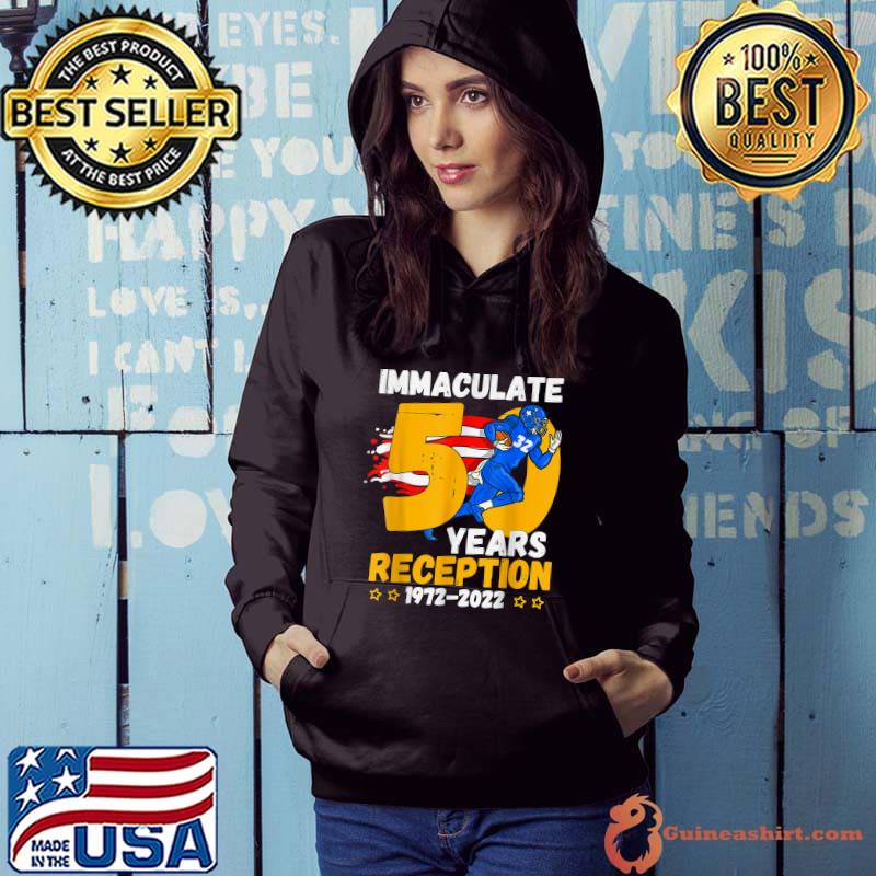 Immaculate 50 Years Reception Pittsburgh 1972 2022 American Flag T-Shirt Hoodie