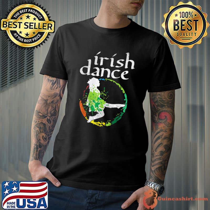 Irish Dance Girl Watercolors St Patricks Day Ceili Dancer Girl T-Shirt