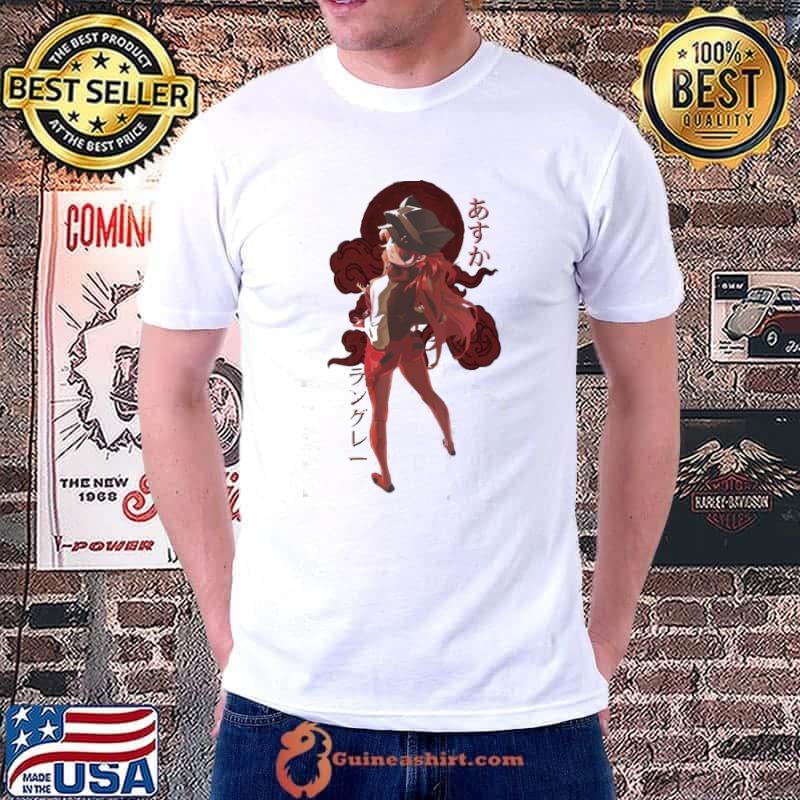 Japanese art style asuka langley evangelion shirt