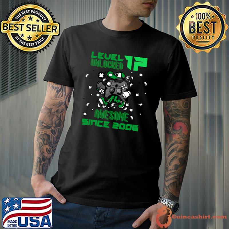 Level 17 Unlocked Awesome Since 2006 Video Game 17th Birthday T-Shirt