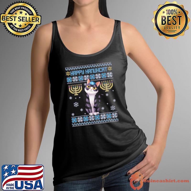 Lovely cat in hanukkah happy hanukcat ugly jewish cat classic s Tank Top