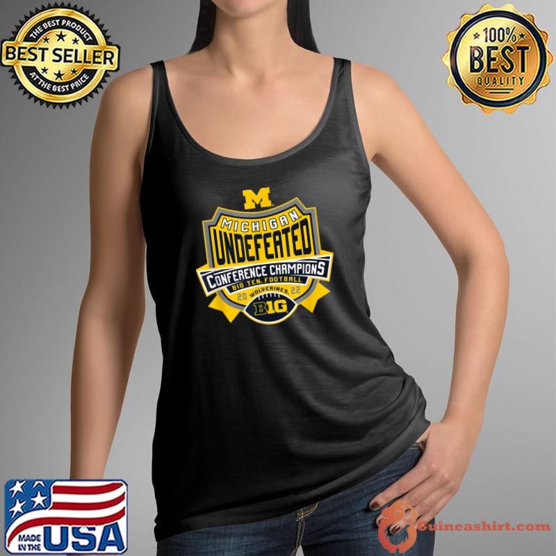 Michigan Undefeated Conference Champions Wolverines Big Ten 2022 Navy T-Shirt Tank Top