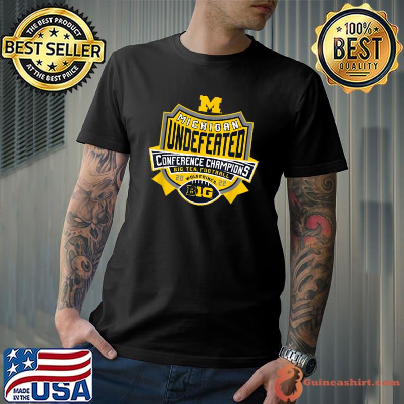 Michigan Undefeated Conference Champions Wolverines Big Ten 2022 Navy T-Shirt