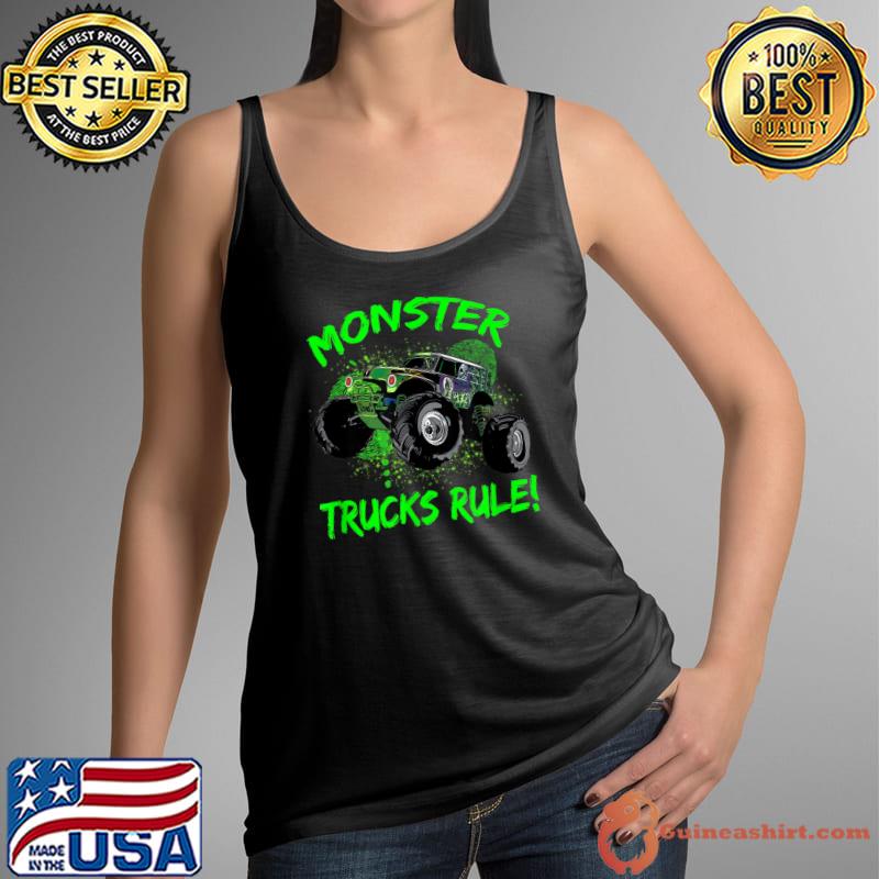 Monster Trucks Rule Watercolor T-Shirt Tank Top