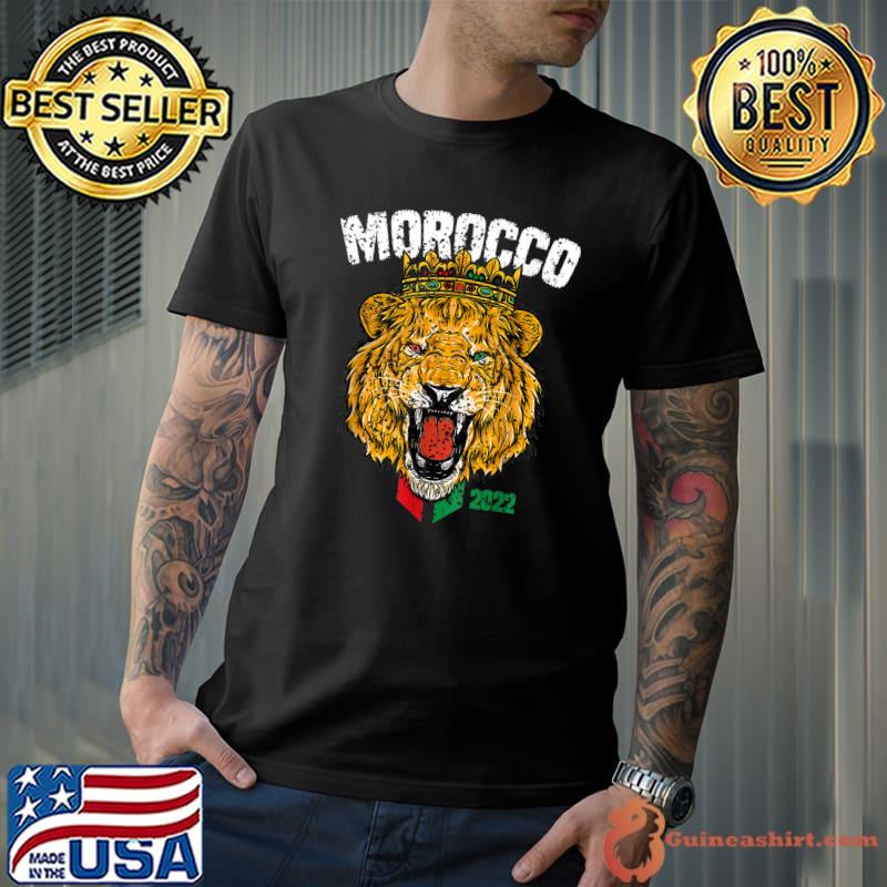Morocco Lion Flag Sport Soccer Football Proud T-Shirt